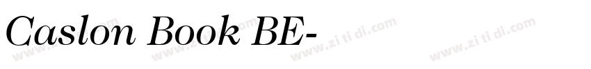 Caslon Book BE字体转换